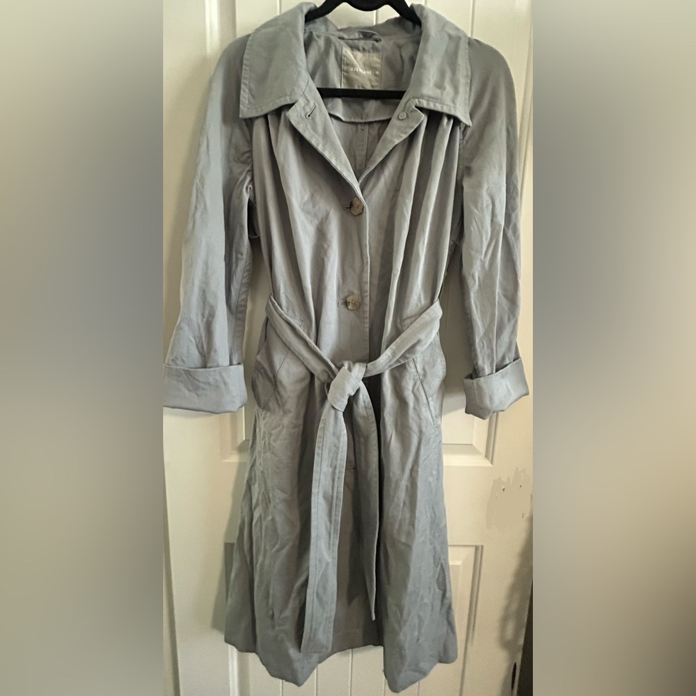 Everlane Women's Light Gray Trench Coat - Picture 4 of 6